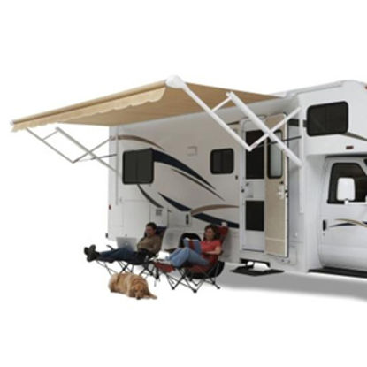 Picture of Carefree Eclipse/Travel'r/Pioneer Ocean Blue Vinyl 20'L X 8'Ext Adj Pitch Springless Patio Awning QJ208E00 00-0740           