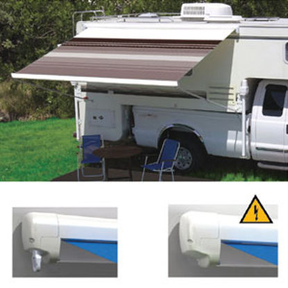 Picture of Carefree Freedom Ocean Blue Vinyl 11' 6"L X 8'Ext Adj Pitch Manual Box Awning 351388E25 00-0967                              