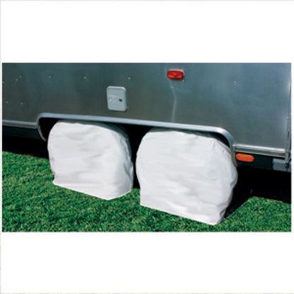 Picture of Camco  1-Pair Arctic White 27"-29" Tire Covers 45322 01-1383                                                                 