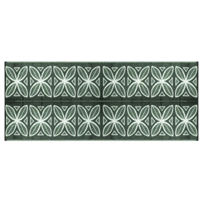 Picture of Camco  8' x 20' Green Botanical Reversible Camping Mat 42830 01-2940                                                         