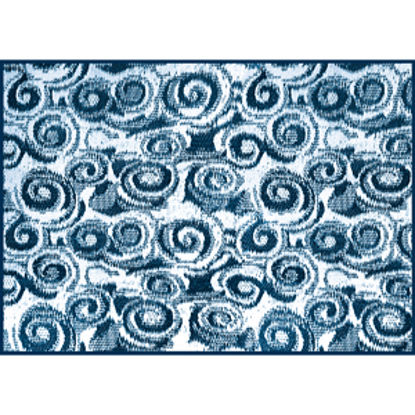Picture of Camco  8' x 16' Blue Swirl Reversible Camping Mat 42841 01-2951                                                              