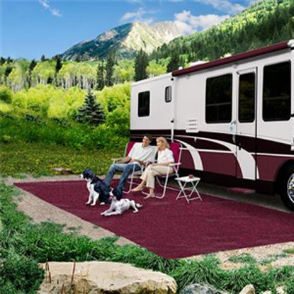 Picture of Prest-o-Fit  6' x 9' Burgundy Wine Camping Mat 2-1084 01-3007                                                                