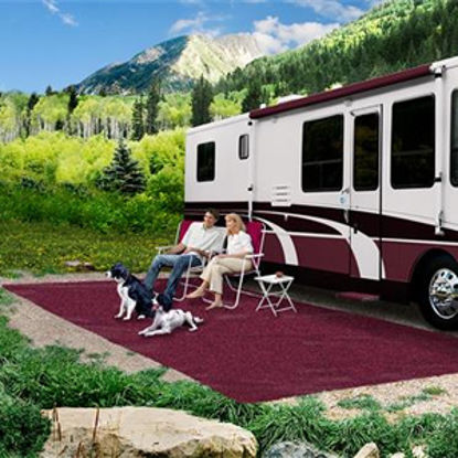 Picture of Prest-o-Fit  8' x 20' Burgundy Wine Camping Mat 2-1174 01-3012                                                               