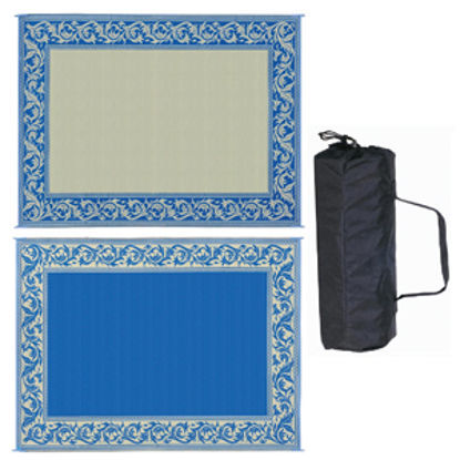 Picture of Ming's Mark  9' x 12' Blue/Beige Reversible Camping Mat RA3 01-4201                                                          