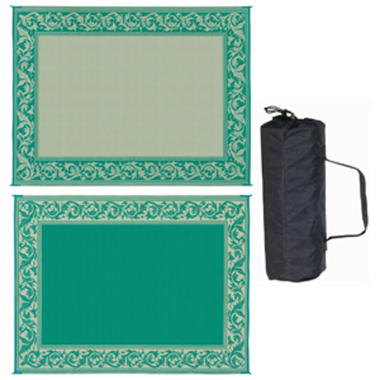 Picture of Ming's Mark  9' x 12' Green/Beige Reversible Camping Mat RA4 01-4207                                                         