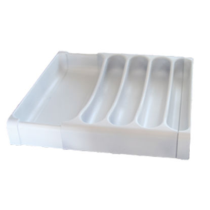 Picture of Camco  White Plastic Cutlery Tray w/ 5 Compartments 43503 03-0429                                                            