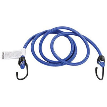 Picture of Camco  50" Blue Bungee Cord w/ Rubber Coated Steel Hooks 51001 03-0508                                                       