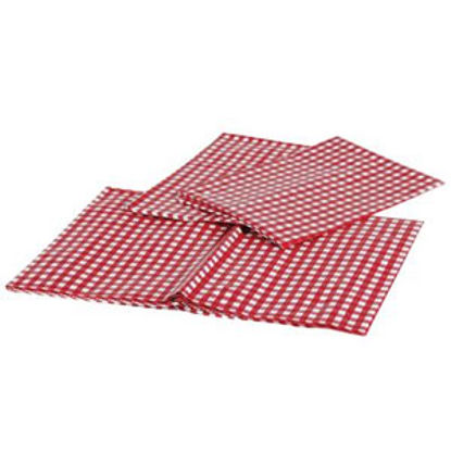 Picture of Camco  54" x 84" Red & White Checkered Rectangular Vinyl Tablecloth 51021 03-0713                                            
