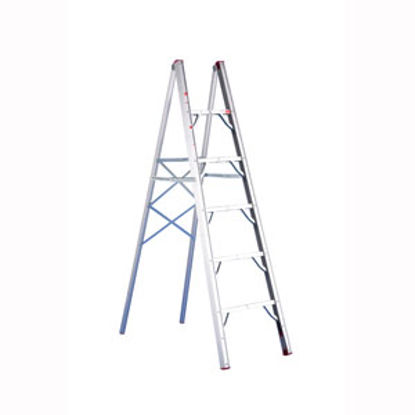Picture of GP Logistics  6' Clear Anodized Aluminum Folding Step Ladder SLD-S6 03-1010                                                  