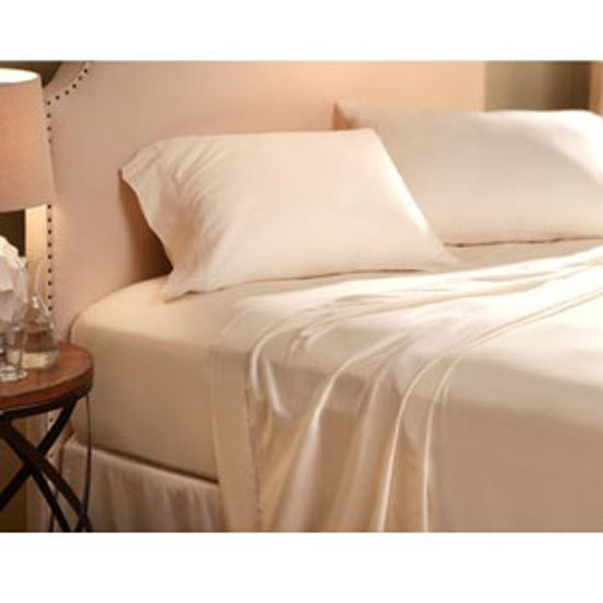 Picture of Denver Mattress  White 300 TC 60" x 75" Short Queen Bed Sheet 343503 03-1187                                                 