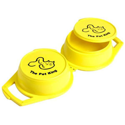 Picture of Pet King  Yellow Plastic Pet Dish PKJRY 03-2184                                                                              