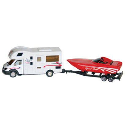 Picture of Prime Products  1:48 Scale Class C Motor Home And Boat Action Model Vehicle 27-0027 03-3013                                  