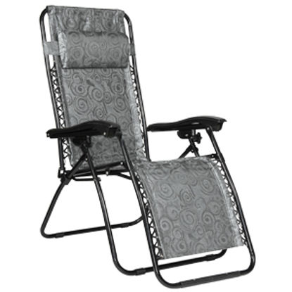 Picture of Camco  Black Swirl Large Zero Gravity Folding Chair 51830 03-3615                                                            