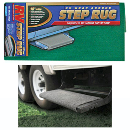 Picture of Camco  18" Wide Green Wrap-Around Step Rug 42923 04-0283                                                                     