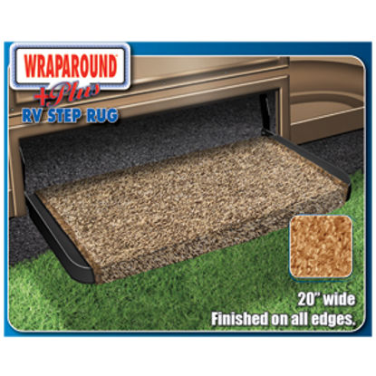 Picture of Prest-o-Fit Wraparound (R) Plus Burgundy 20" Entry Step Rug 2-1074 04-0329                                                   