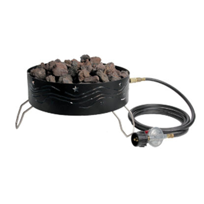 Picture of Camco  Steel 14-1/2" Round LP With Ceramic Logs Fire Pit 58041 06-0105                                                       