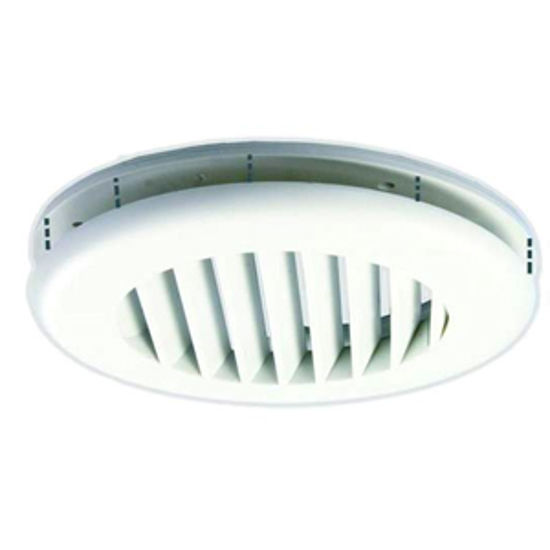 Picture of JR Products  Polar White 4-3/4" Round 360 Deg Rotation Ceiling Heating/ Cooling Register CG25PW-A 08-0176                    