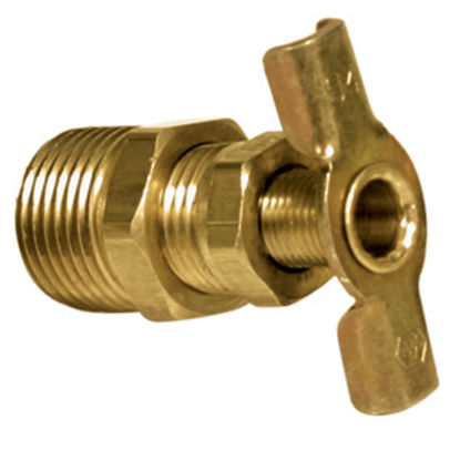 Picture of Camco  1/4" NPT Thread Brass Water Heater Drain Valve 11663 09-0266                                                          