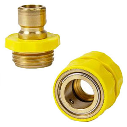 Picture of Camco  Brass QC Fresh Water Hose Connector For Std GHF Coupling 20143 10-0810                                                
