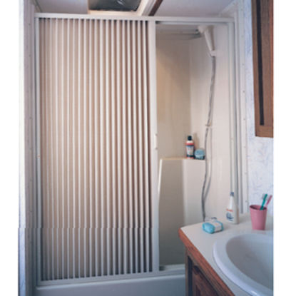 Picture of Irvine  36" x 57" White PVC Shower Door 3657SW 10-2067                                                                       