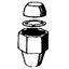 Picture of QEST Qicktite (R) 2-Pack 1/2" Acetal Fresh Water Compression Fitting Nut  10-4130                                            