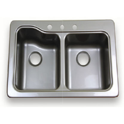 Picture of Better Bath  Double Bowl 24-3/8" X 18-7/8" ABS Plastic Kitchen Sink 209586 10-5704                                           