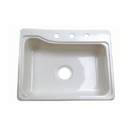 Picture of Better Bath  24-3/8" X 18-7/8" White ABS Plastic Kitchen Sink 209407 10-5706                                                 
