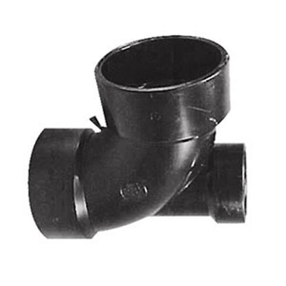 Picture of Lasalle Bristol  3" Hub ABS 90Deg Elbow Waste Valve Fitting w/2" Heel Outlet 632245 11-0358                                  