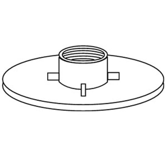 Picture of Custom Roto Molding  Polyethylene 3/8" FPT Raised Threaded Spin Holding Tank Fitting 52 11-0950                              