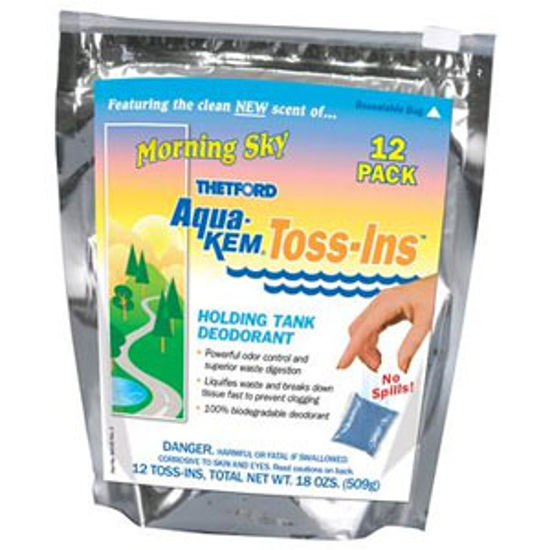 Picture of Thetford Aqua-Kem (R) 12-Bag 1.5 Oz Pouch Holding Tank Treatment w/Deodorant & Formaldehyde 96012 13-0133                    