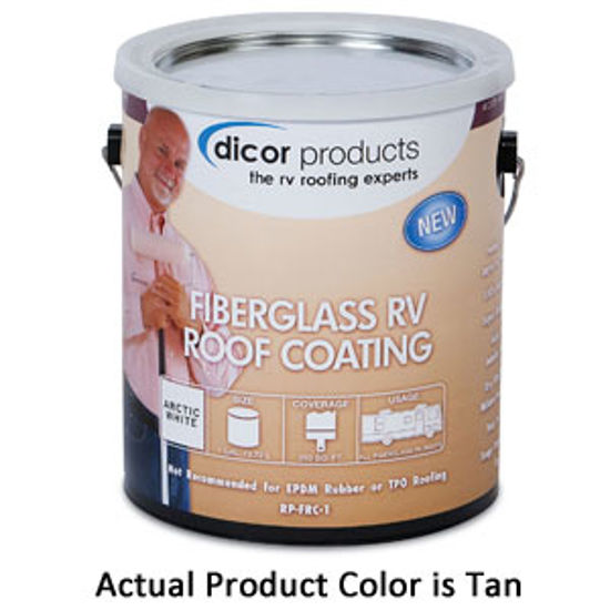 Picture of Dicor  Tan Roof Coating For Fiberglass RV Roof RP-FRCT-1 13-1952                                                             