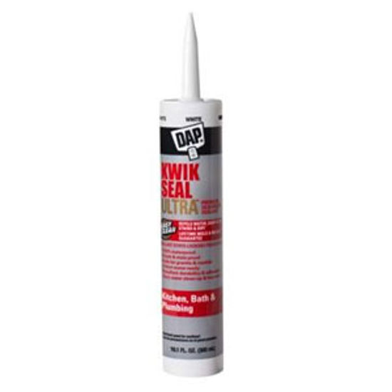 Picture of DAP Kwik Seal Ultra (TM) White 10.1 Oz Tube Silicone Caulk 18897 13-5802                                                     