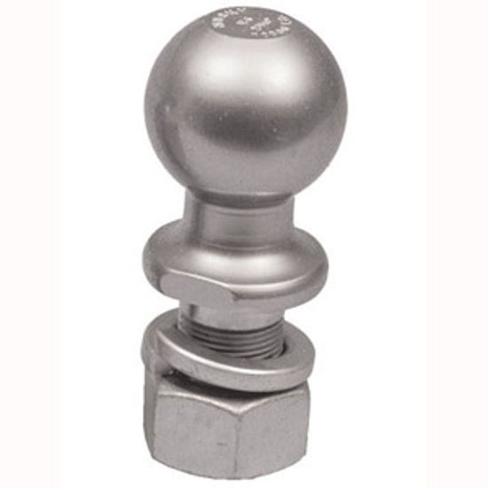 Picture of Husky Towing  Chrome 2" Trailer Hitch Ball w/ 1" Diam x 2-7/8" Shank 34924 14-1325                                           