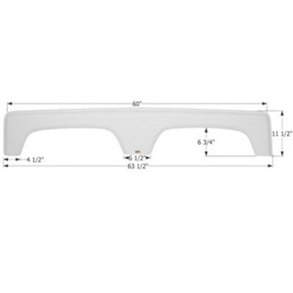 Picture of Icon  Polar White Tandem Axle Fender Skirt For Coachmen Brands Including Catalina 12284 14-1565                              