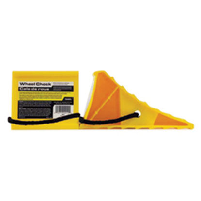 Picture of Camco  Single Yellow Hard Plastic Wheel Chock 44472 15-0249                                                                  