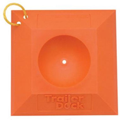 Picture of Safe-T-Alert  Orange Trailer Tongue Jack Wheel Chock w/ Rope Handle SA-6200 15-0320                                          