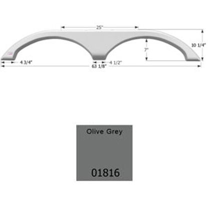 Picture of Icon  Olive Gray Tandem Axle Fender Skirt For Fleetwood Brands 01816 15-0619                                                 