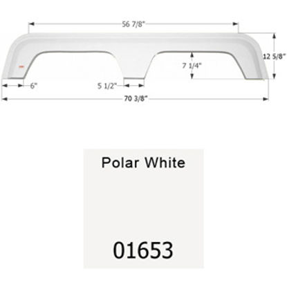Picture of Icon  Polar White Tandem Axle Fender Skirt For Coachmen Brands 01653 15-1638                                                 