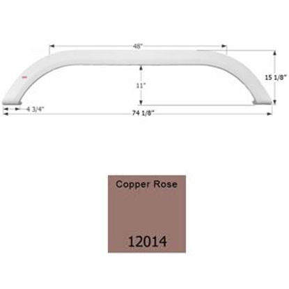 Picture of Icon  Copper Rose Metallic Tandem Axle Fender Skirt For Various Carriage Brands 12014 15-1762                                