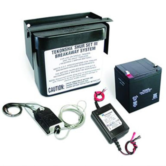 Picture of Tekonsha Shur-Set III Trailer Breakaway Kit w/Battery Charger for 1-4 Axles 20020 17-0215                                    