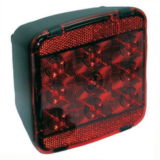 Picture of Peterson Mfg.  Red 5.04"x4.72" LED Stop/ Turn/ Tail Light V840 18-0285                                                       