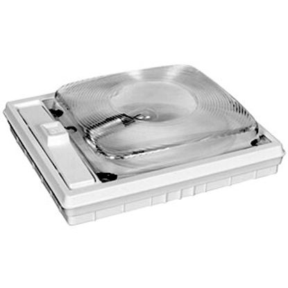 Picture of Peterson Mfg.  White w/Clear Lens Surface or Ceiling Mount Interior Light w/Switch V376S 18-0786                             