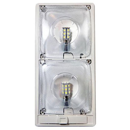 Picture of Arcon  Bright White LED Ceiling Double Interior Light w/Clear Lens 20668 18-0841                                             