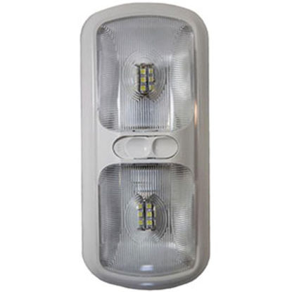 Picture of Arcon  Bright White 12V LED Ceiling Double Interior Light w/Clear Lens 20670 18-0843                                         