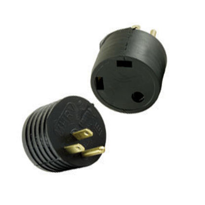 Picture of JR Products  15M/30F Offset Power Cord Adapter M-3024-A 19-0376                                                              