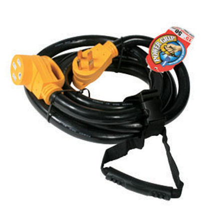Picture of Camco Power Grip (TM) 15' 50A Extension Cord w/Plug Head Handle 55194 19-0514                                                