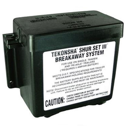 Picture of Tekonsha  Black Trailer Breakaway Lead Acid Battery Box 2051 19-0756                                                         