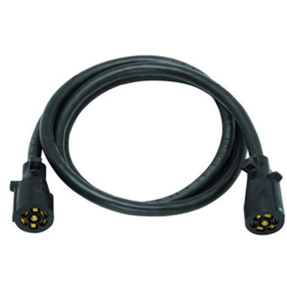 Picture of Bargman  7-Way Molded Trailer Wiring Connector Adapter w/6' Cable 50-67-901 19-0898                                          