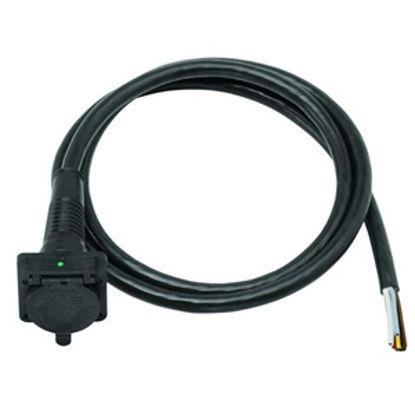 Picture of Bargman  7-Way Blade Car End Trailer Connector w/4' Wire Lead 50-87-004 19-1120                                              