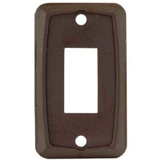 Picture of JR Products  Brown Single Opening Multi Purpose Switch Faceplate 12865 19-1888                                               